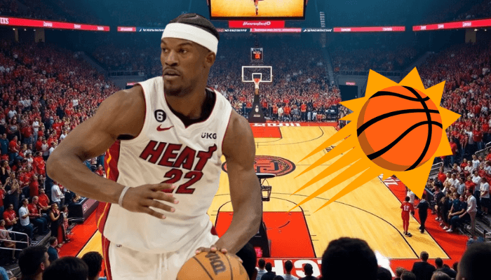 Kevin Durant of the Phoenix Suns demonstrates the significance of Jimmy Butler.